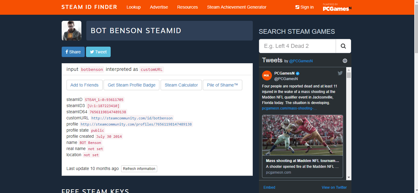 steam id bulma online website